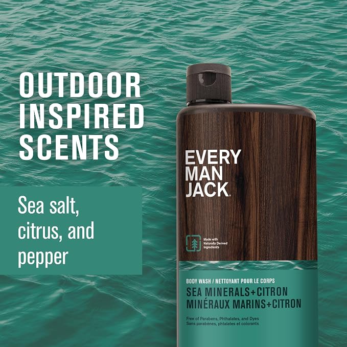 Every Man Jack Nourishing Sea Minerals + Citron Mens Body Wash - Image 3