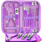 Manicure Set 16Pcs Professional Stainless Steel Pedicure Kit Mens Grooming Kit by BLESWIN