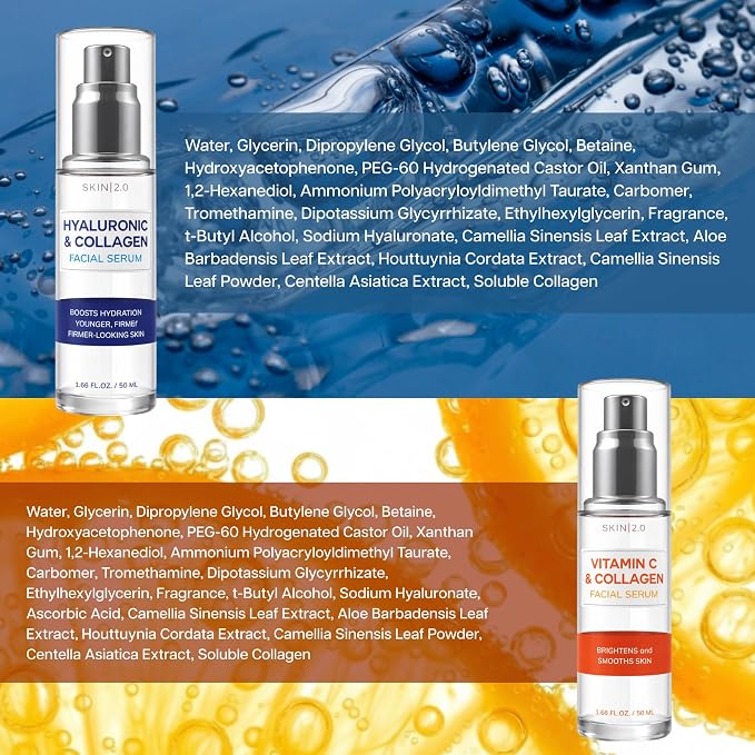 Skin 2.0 Hyaluronic & Collagen + Vitamin C Face Serum – Dermatologist Tested - Image 5