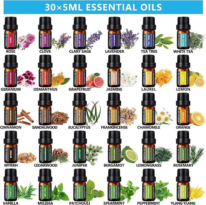 550 ML Aroma Diffiser with Essential Oils Set, Essential Oil Diffuser with - Image 2