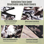 SATINIOR 3 Piece Balaclava Face Cover Sun Protection Neck Cover Summer - Image 5