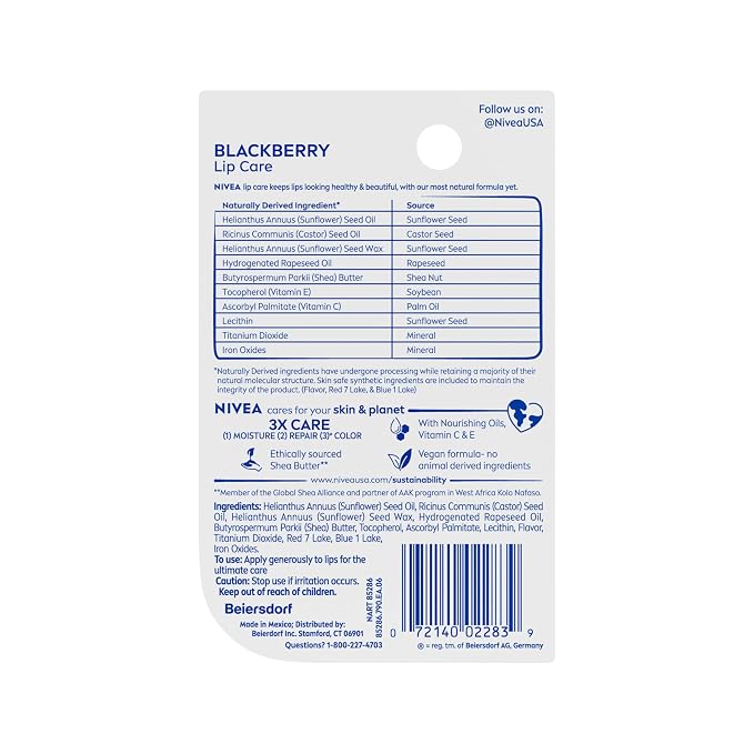 NIVEA Blackberry Lip Care, Tinted Lip Balm - Image 15