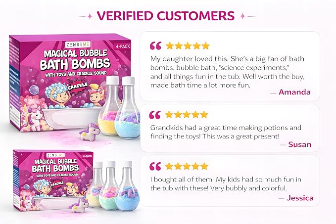 Kids Bath Bombs Powder with Mini Unicorn Inside – Bubble Bath - Image 5