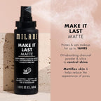 Milani Setting Spray + Primer, Make It Last Matte- Oil Absorbing Charcoal - Image 3