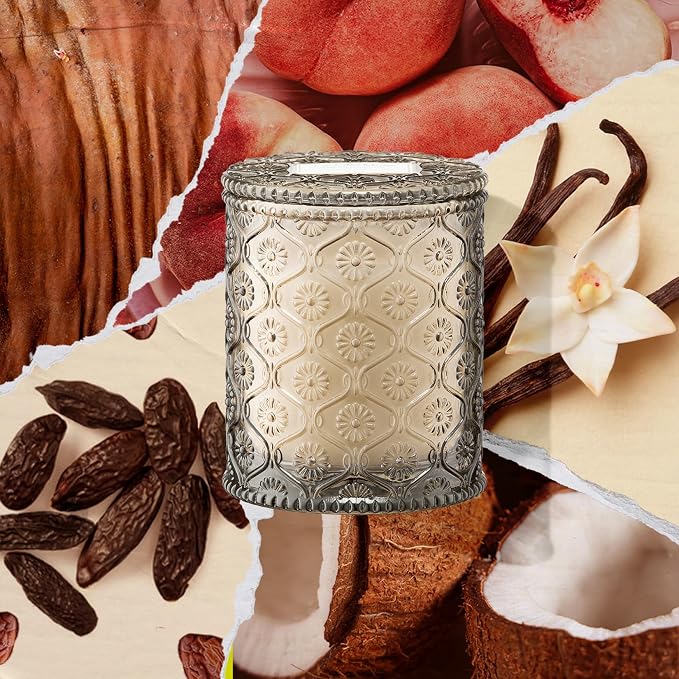 LA JOLIE MUSE Island Coconut Scented Candle – Coconut, Peach & Vanilla | 6oz - Image 2