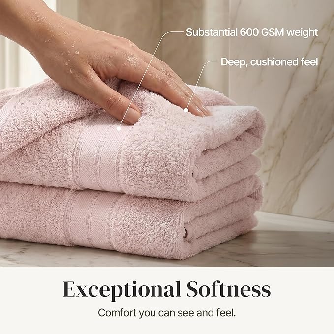 Modern Threads - Spun Loft 6-Piece 100% Combed Cotton Towel Set - Bath Towels - Image 4