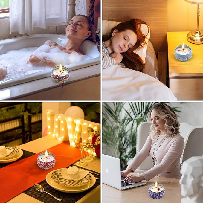 Scented Candles Gift Set for Women 4 Pack Soy Wax Candles - Image 6
