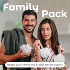 MainBasics Bath Shower Loofah Sponge Pouf Body Scrubber Exfoliator Body Wash - Image 7