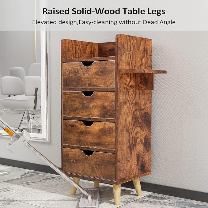 OmySalon 4 -Layer Salon Station Storage Cabinet, Beauty Barber Styling Stations - Image 9