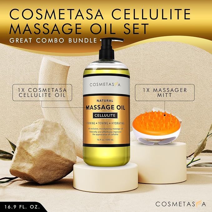 Cellulite Massage Oil with Massager Mitt - Image 2