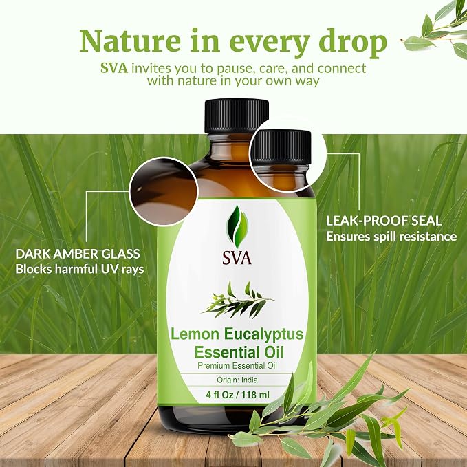SVA Lemon Eucalyptus Essential Oil – 4 Fl Oz – 100% Natural Citriodora Oil - Image 7