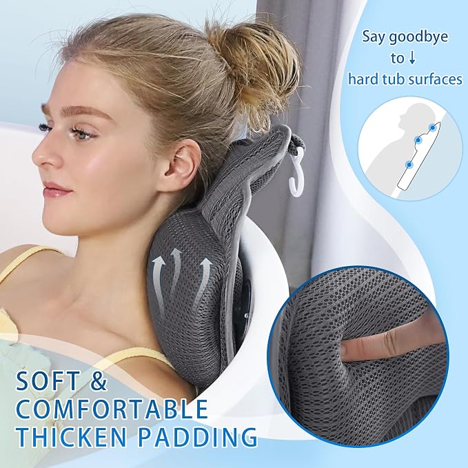 Poemland Bath Pillows for Tub, Luxury Bath Pillow Soft 4d Mesh, Bathtub Pillow - Image 3