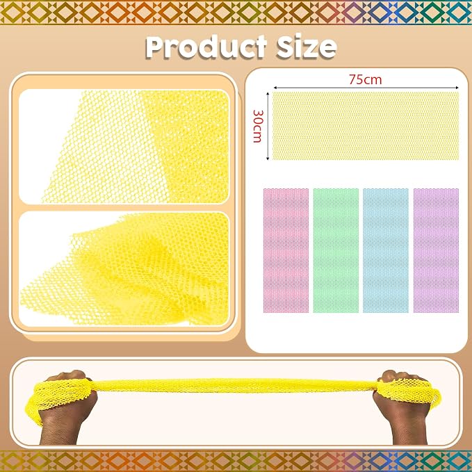 5 Pieces African Net Sponge – Deep Cleansing & Exfoliating Mesh - Image 4