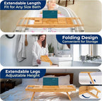 SereneLife 2 in 1 Bed and Bath Tray - Image 3