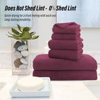 MOONQUEEN Ultra Soft Microfiber Coral Velvet Towel Set - Image 5