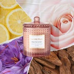 LA JOLIE MUSE Rose Noir & Oud Scented Candle – Lemon, Rose & Oud | 10 oz - Image 2