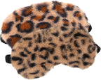 2 Pcs Plush Leopard Eye Mask Soft Sleeping Blindfold Eye Cover Comfortable - Image 7