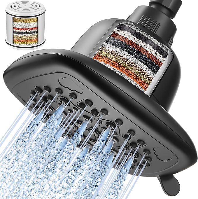 Cobbe Filtered Shower Head, 7 Modes High Pressure Shower Heads by Cobbe