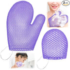 Karenhi 2 Pcs Honeycomb Exfoliating Glove Set Exfoliating Bath Mitt Honeycomb by Karenhi