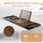 FLYJOE Wood Bathtub Tray Table - Image 4