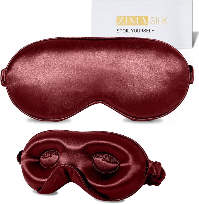 ZIMASILK Adjustable 22 Momme 100% Mulberry Silk Sleep Mask, Upgraded 3D by ZIMASILK