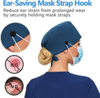 Satin Lined Scrub Cap, Adjustable Surgical Cap - Image 3