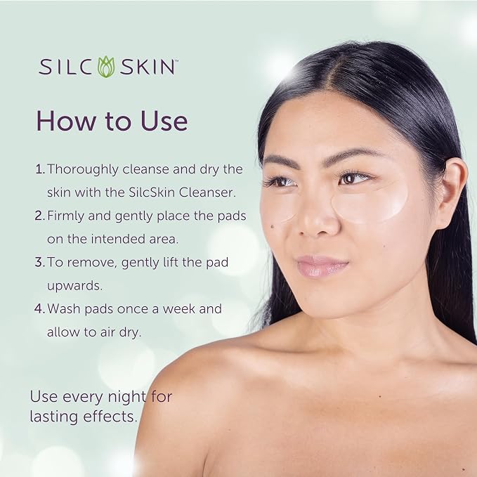 Silc Skin Silicone Eye Pads Reusable Overnight Eye Patches, Medical Grade - Image 5