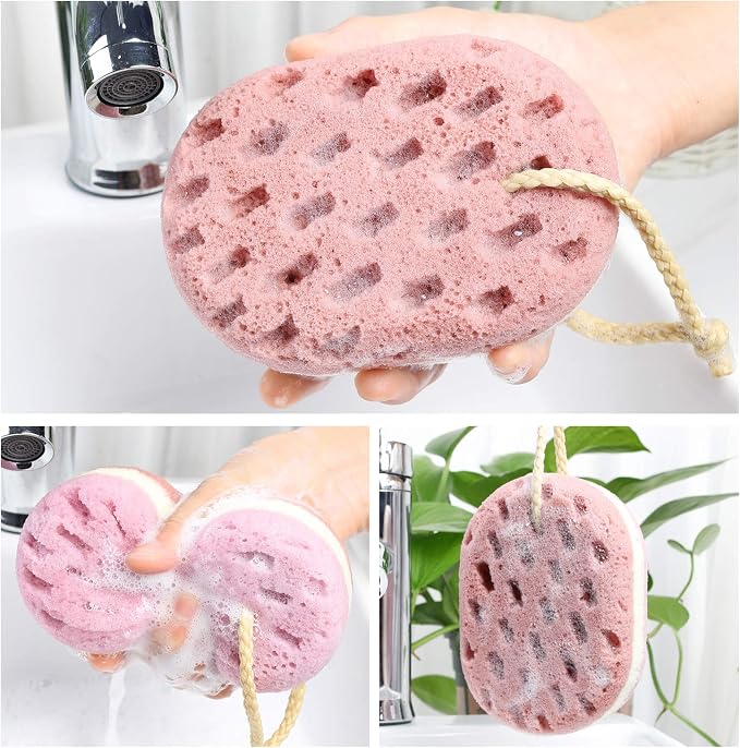 3 Pcs Bath Sponge for Women, Kids. Sponge Loofah Body Scrubber Shower Sponge - Image 6