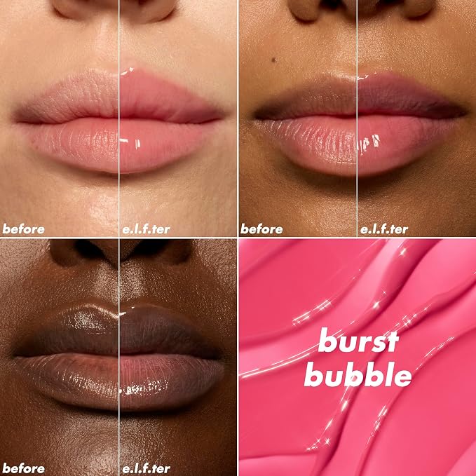 e.l.f. Glow Reviver Plumping Lip Oil, Tinted Lip Plumper - Image 3