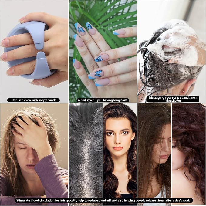 Silicone Hair Scalp Massager Shampoo Brush Scalp Scrubber Hair Washing Brush - Image 4