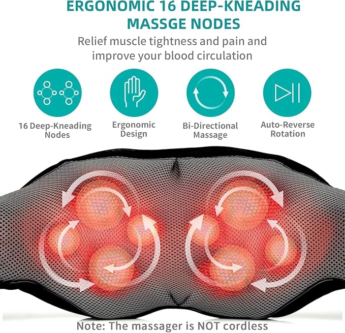 Nekteck Shiatsu Neck and Back Massager - Image 3