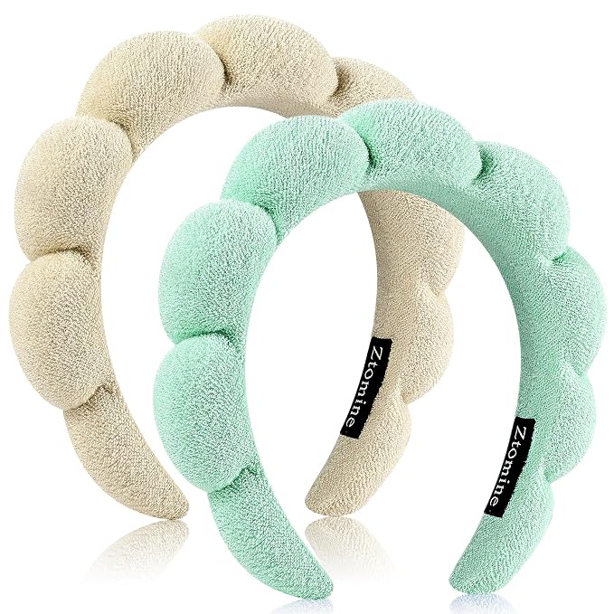 Ztomine Spa Headbands, Terry Cloth Headband Face Wash Headband Combo Pack by Ztomine