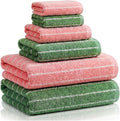 6 Pcs Large Bath Towels Set 28x55 Inch Soft Cotton Towels by Unknown