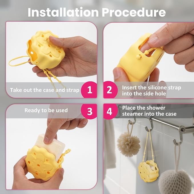 Silicone Shower Steamer Holder/Tray, Hangable&Durable Shower Steamer Holder - Image 8