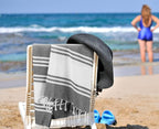 Goroly Home Cotton Turkish Peshtemal Beach Towel, Extra Large, Thin Quick Dry - Image 2