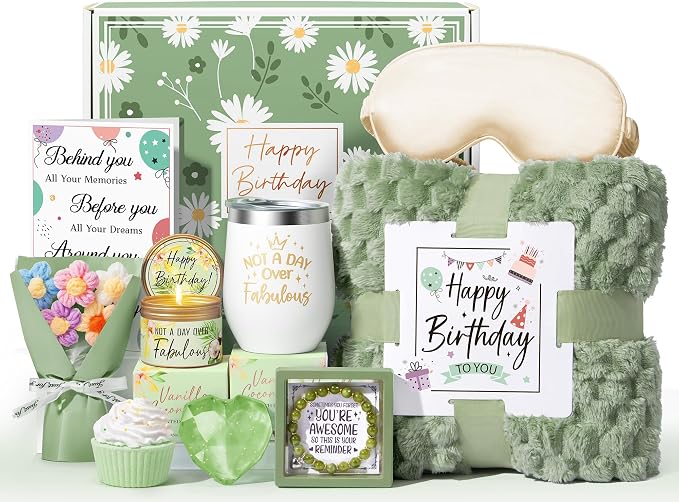 Birthday Gifts for Women Friendship, Unique Happy Birthday Gifts Basket for Mom by MAYICIVO