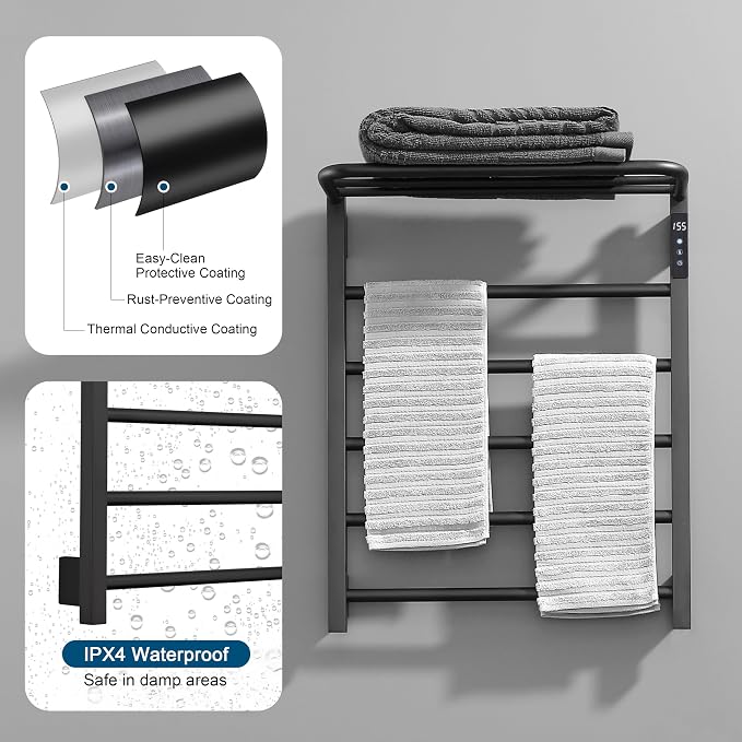 Heated Towel Racks for Bathroom, Hot Towel Warmer - Image 2