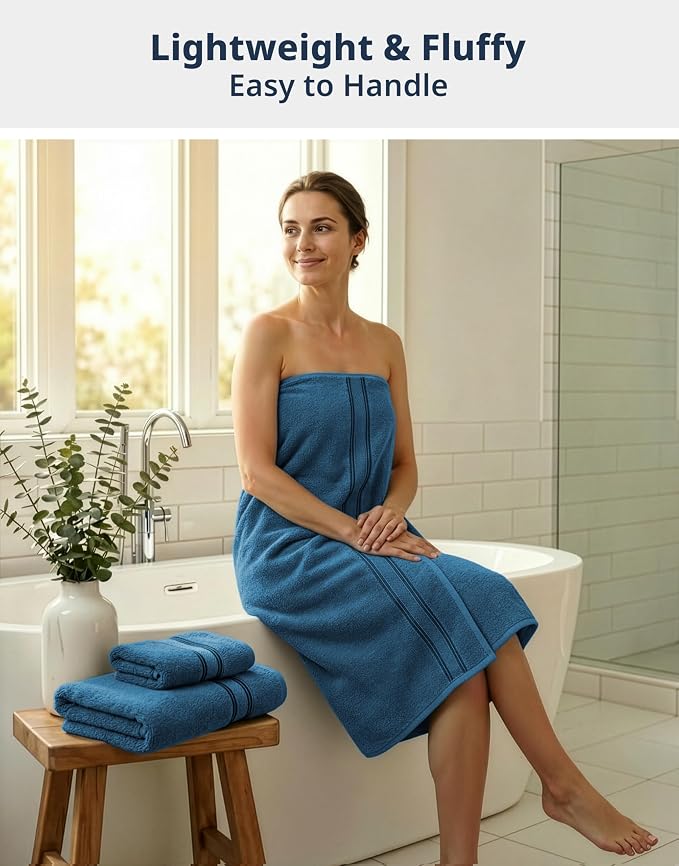 LANE LINEN Luxury 6-Piece Bath Towel Set - Image 2