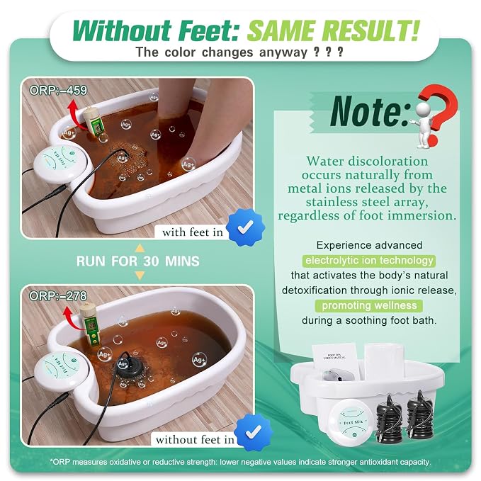 Veicomtech Ionic Foot Bath Detox Machine, Portable Foot Detox Machine - Image 4