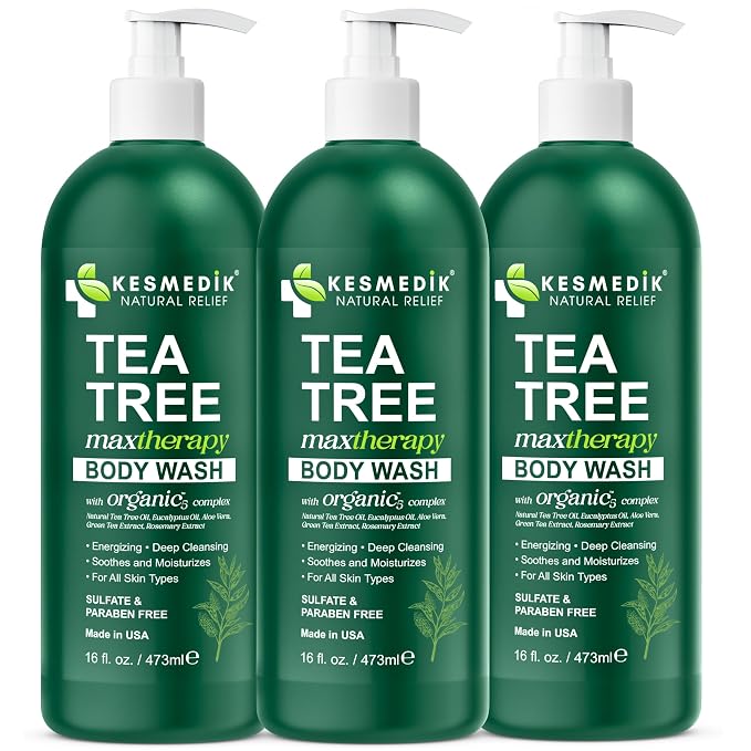 KESMEDIK Tea Tree Body Wash MaxTherapy, Itchy Skin Relief Soap, Soothes Jock - Image 8