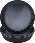 16 Inch Large Plant Saucers, Extra-Deep 2.3 in Black Drip Trays by LWALRS
