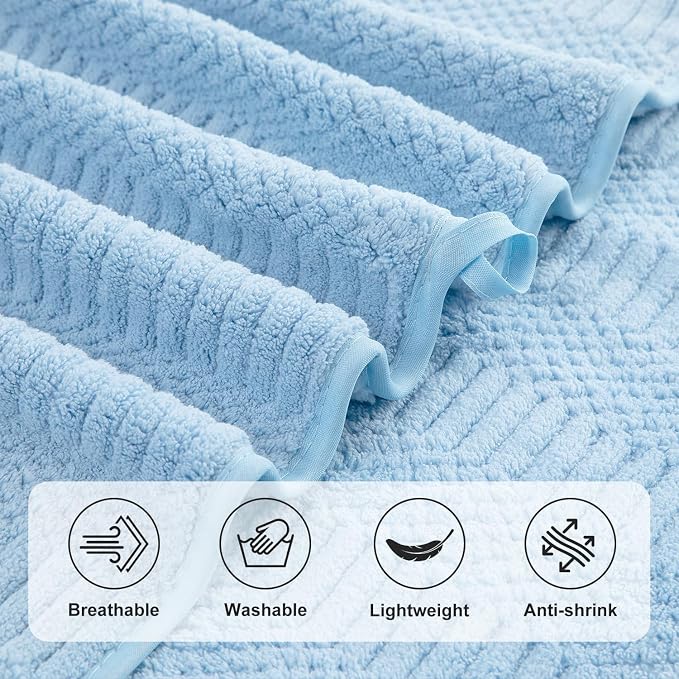 Ycosy 4 Pack Extra Large Microfiber Bath Towels Set, 35x70 inches, Less Lint - Image 9