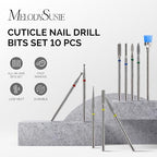 MelodySusie 10pcs Nail Drill Bits Set, 3/32 Inch Diamond Cuticle Nail Bits Kit - Image 2