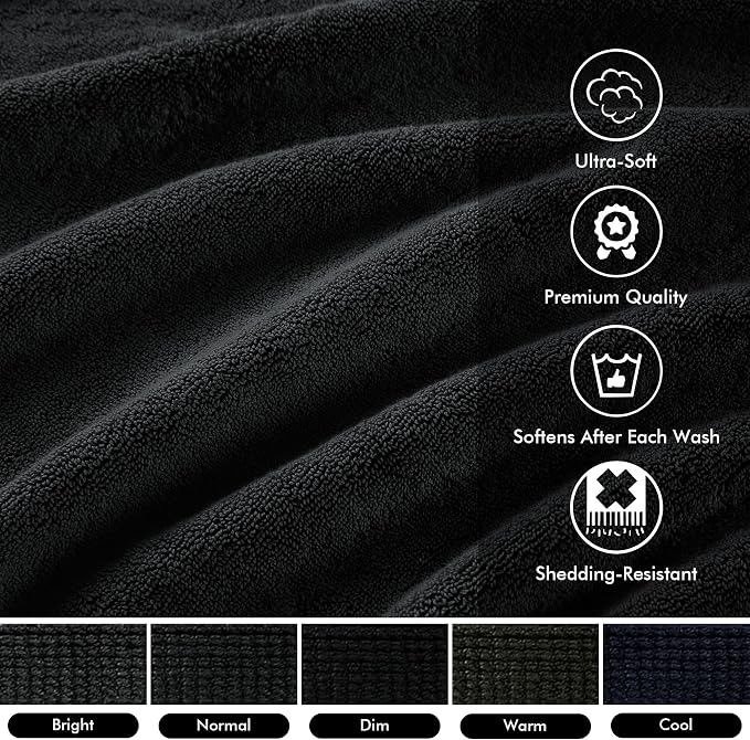 Madison Park 800GSM Bath Sheet Towel Oversized 34" x 68" 2 Pack 100% Cotton - Image 3