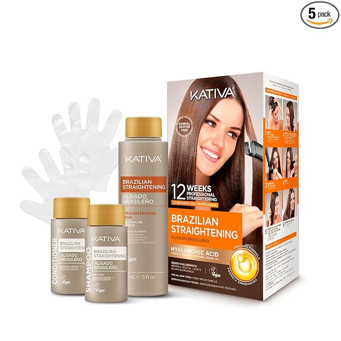 KATIVA Brazilian Keratin Treatment Kit at home Formaldehyde Free Hair by KATIVA