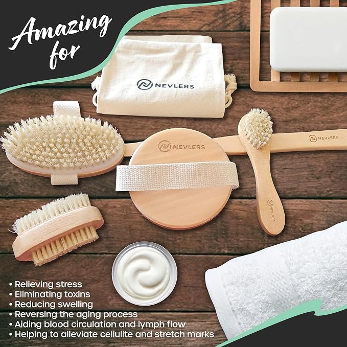 Nevlers Natural Boar Bristle Dry Brush - Image 7