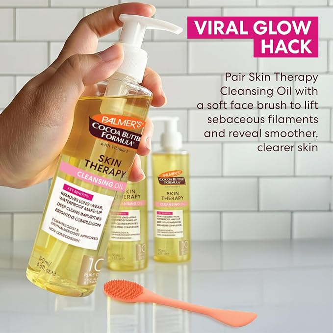 Palmer's Cocoa Butter Formula Skin Therapy Cleansing Oil, Gentle Makeup Remover - Image 7