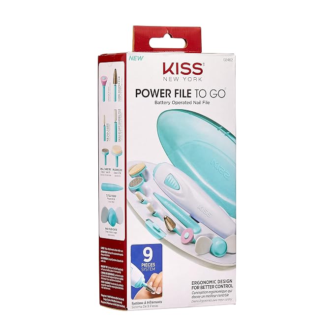KISS Power File to Go Battery Powered Mani/Pedi Tool Professional Nail Care - Image 3