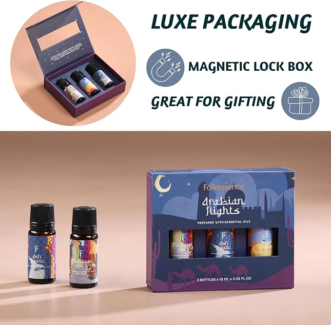 Folkulture Essential Oils Set for Diffuser | Pack of 3 Exotic Aromatherapy Oils - Image 5