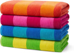 Kaufman - Soft Oversized Beach Towels in Bulk | 29" x 58" Velour Striped Towel - Image 2